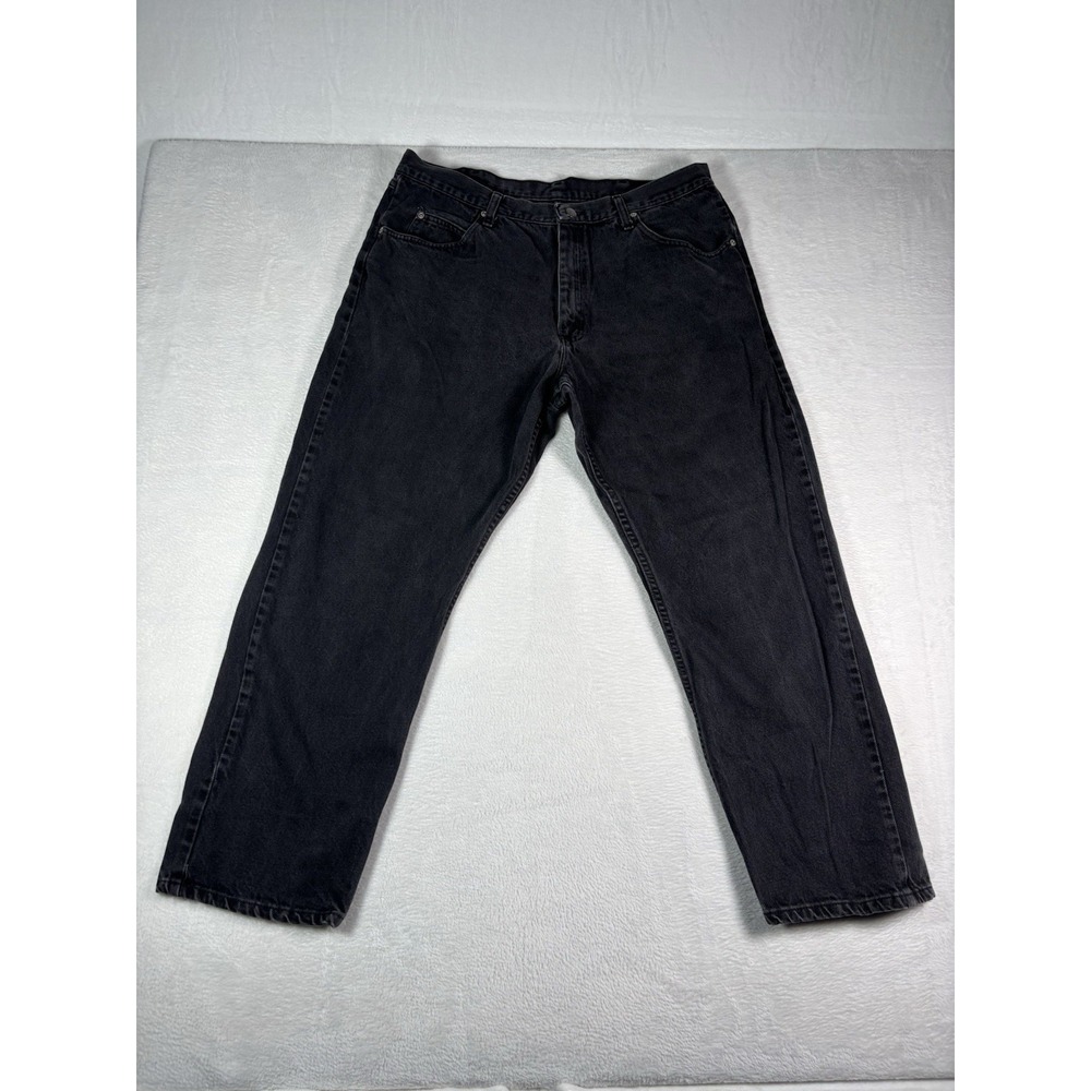 Wrangler Regular Fit Black Denim Jeans 97601CB Mens 38 X 30 Straight Leg Vintage